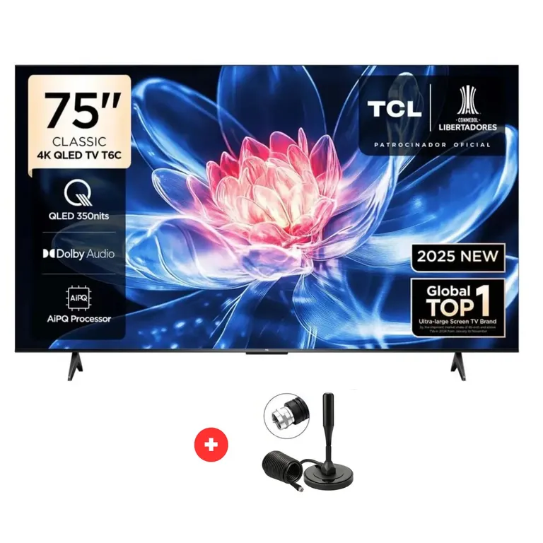 TELEVISOR QLED 75 75T6C UHD 4K SMART TV + ANTENA DIGITAL