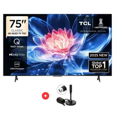 TCL - TELEVISOR QLED 75 75T6C UHD 4K SMART TV + ANTENA DIGITAL