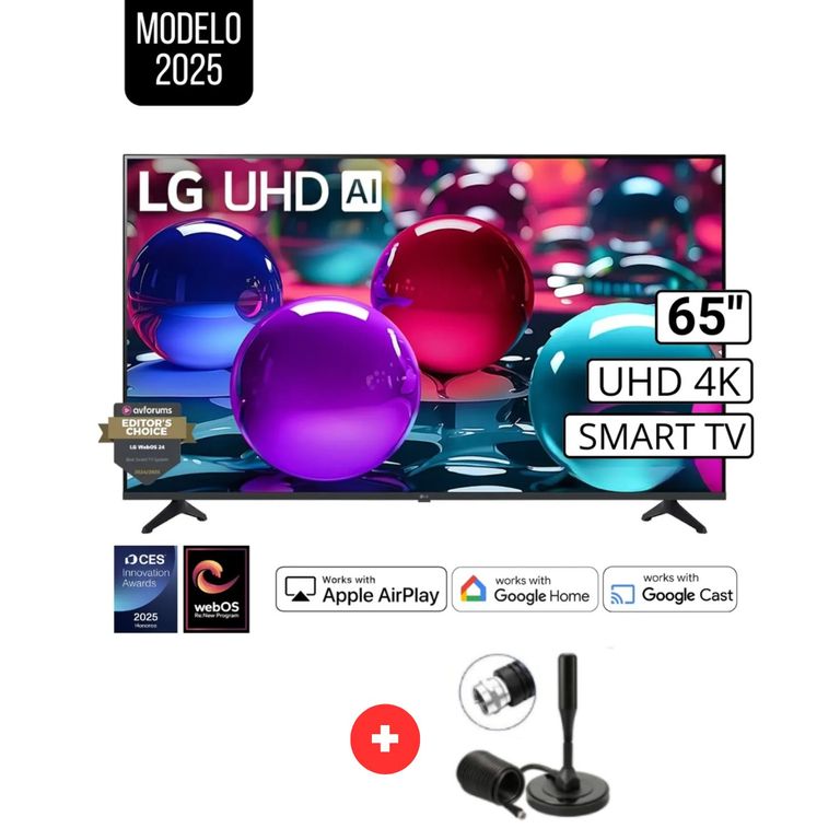 TELEVISOR 65 65UA7300PSB UHD 4K THINQ AI 2025 + ANTENA DIGITAL