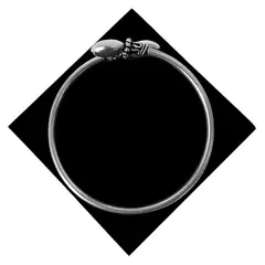 GENERICO - Puñera Pulsera Lenteja Grande Regalo Mujer Plata 950