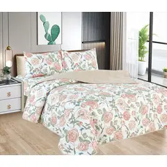 CASATEX - Cubrecama + Juego de sabanas 2 plazas 100% Algodón - 5 Piezas