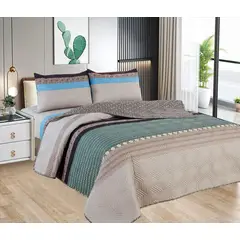 CASATEX - Cubrecama + Juego de sabanas 2 plazas 100% Algodón - 5 Piezas