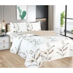 CASATEX - Cubrecama + Juego de sabanas 2 plazas 100% Algodón - 5 Piezas