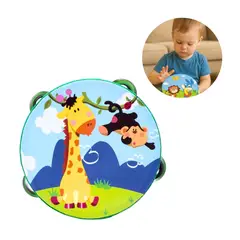 GENERICO - Pandereta Infantil de Madera con 4 chapas - Verde