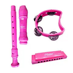VOZZEX - Set Infantil de Instrumentos Musicales - Rosado