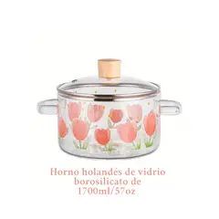 GENERICO - Olla de vidrio de 1.7 L holandesa