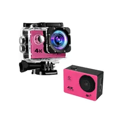 GENERICO - Cámara Go Pro Deportiva 4K Sport WiFi Rosada