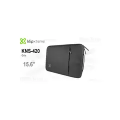 KLIP XTREME - Funda para notebook de 156 poliéster gris con bolsillo