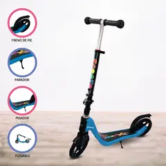 CUZKA - Scooter Lineal para Niños «PIAGIO» Blue