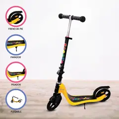 CUZKA - Scooter Lineal para Niños «PIAGIO» Yellow