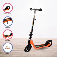 CUZKA - Scooter Lineal para Niños «PIAGIO» Orange