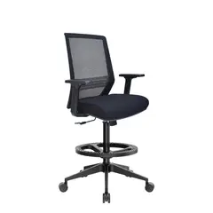 OFIDEAS - Silla Cajero Ergonómico Musk Negro Base Nylon
