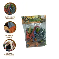 GENERICO - Pack12 Figuras Realistas de Caucho Y+Papel de Regalo