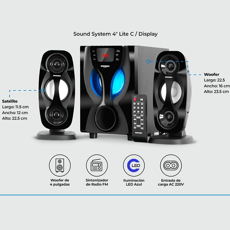 PARLANTE SAVAGE MIC S7415BT FM USB