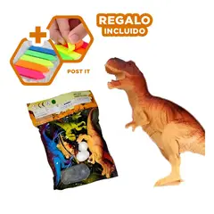 GENERICO - Set Variado de Dinosaurios en Set 5 Y+Post-it Adhesivos