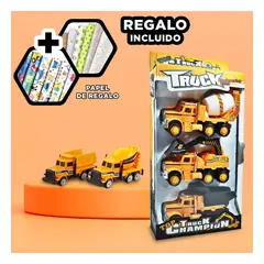 GENERICO - Juguete de Mini Carros de Construccion Y+Papel de Regalo