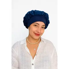 GENERICO - Gorro de Satin para Cabello Azul Protección Nocturna y Antifrizz