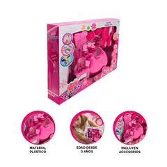 GENERICO - Pack2 Juguetes para Niñas Beauty en Rosado Y+Ligas de Regalo