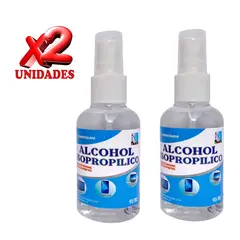 GENERICO - Alcohol Isopropílico 99% de concentración 95ml con Atomizador x 2Und