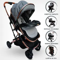 BABY HAPPY - Coche Deportivo Moisés para Bebé »EVO» Gray