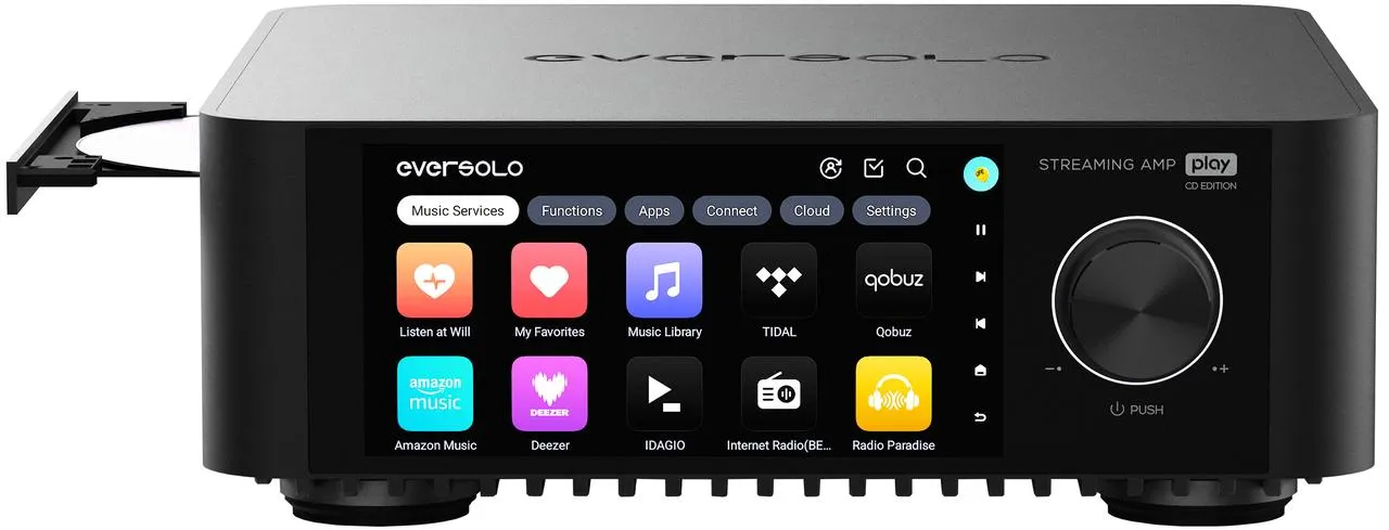 AMPLIFICADOR EVERSOLO PLAY CD 60W, BLUETOOTH, WIFI, AIRPLAY 2