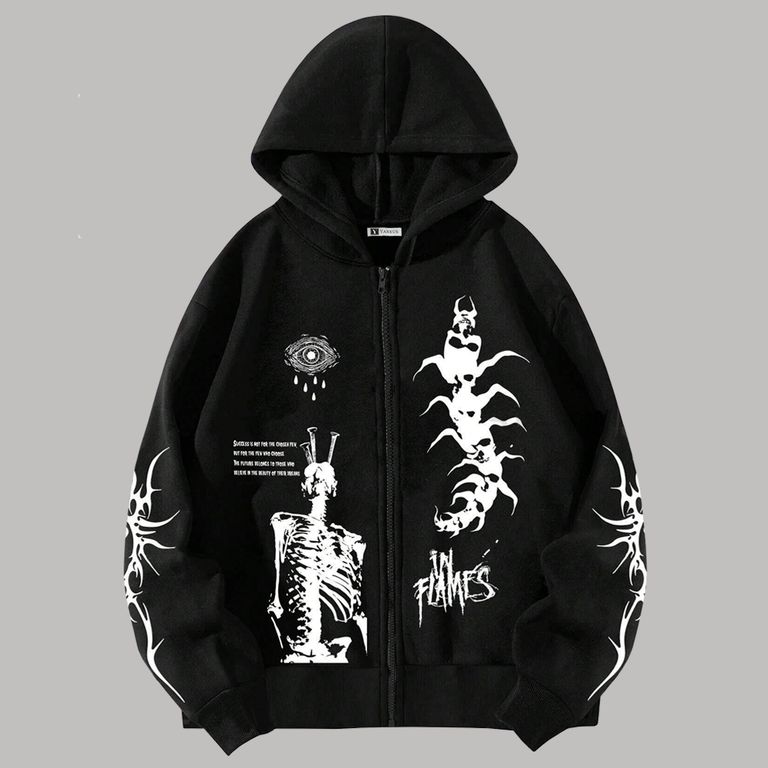 Polera Hombre Estampado Flames