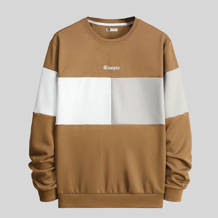 Polera Tricolor Negro Crema Blanco