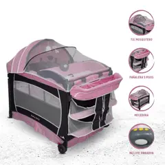 BABY KITS - Cuna Corral Para Bebés Pack and Play «VERONA» Pink