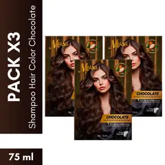 GENERICO - Pack x3 Shampoo Hair Color Chocolate 25 ml - MUSA