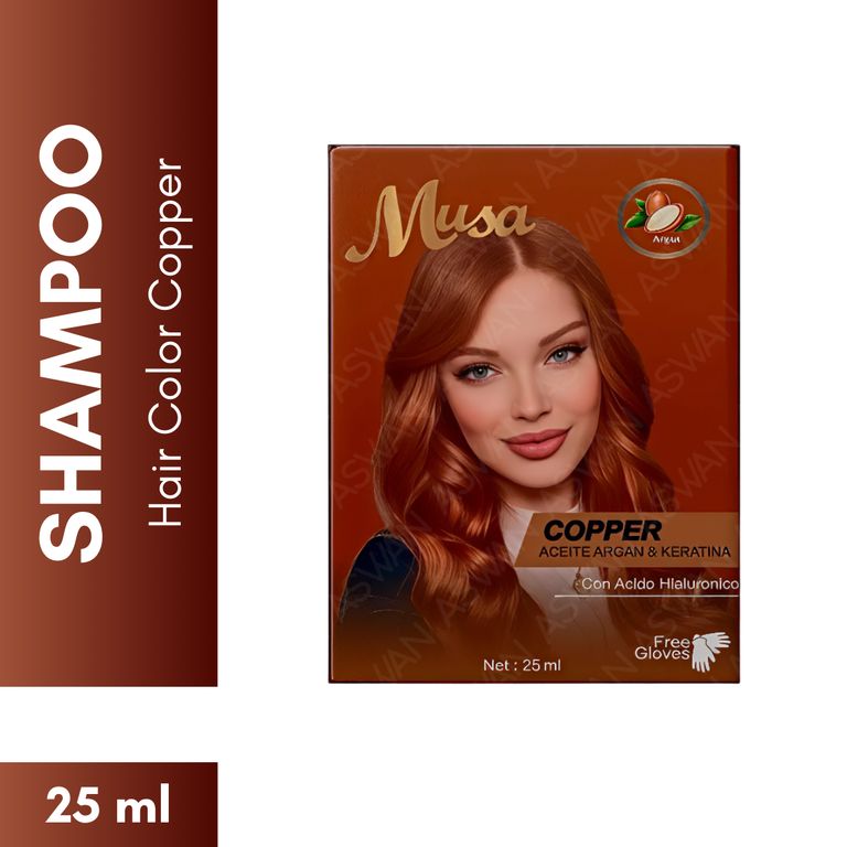 Shampoo Hair Color Copper 25 ml - MUSA