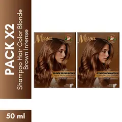 GENERICO - Pack x2 Shampoo Hair Color Blonde Brown Intense 25 ml - MUSA