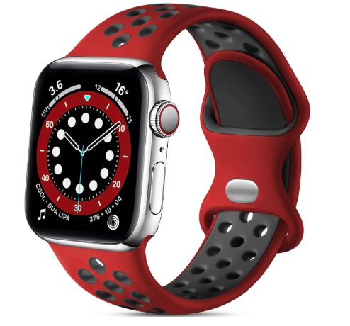 Correa para apple watch 40mm Rojo-Negro