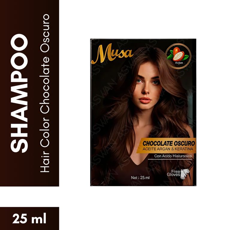 Shampoo Hair Color Chocolate Oscuro 25 ml - MUSA