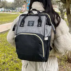 GENERICO - Mochila Pañalera Dark and Gray Love