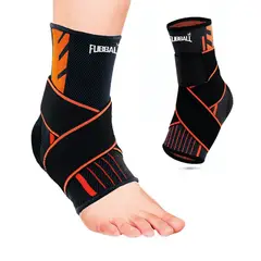 FUBBALL - Tobillera Ajustable de Compresión Para Deporte - Naranja -