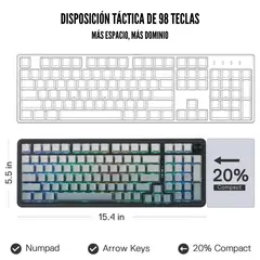 REDRAGON - - Teclado Eisa Pro K686SP 96% Wireless Black Degraded