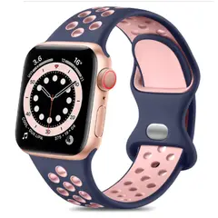 GENERICO - Correa para apple watch 42mm Azul-Rosa