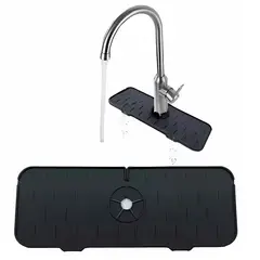 GENERICO - Tapete absorbente para grifo de cocina o baño negro