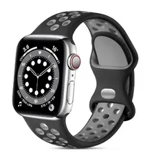 GENERICO - Correa para apple watch 41mm Gris-Negro