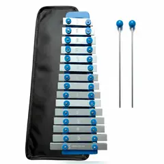 VENTURI - Xilófono Diatónico de 2 Octavas color Azul con Funda