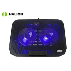 HALION - Cooler para Laptop CYBERCOOL HA-73 LED Azul USB