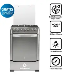 INDURAMA - Cocina Vercelli Zafiro Croma 4 Hornillas