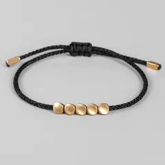 GENERICO - PULSERA DE PURO COBRE DE 3 COLOR NEGRO