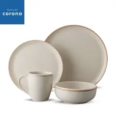 CORONA - Vajilla 416 Caoba Beige - Vajillas
