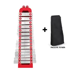 VENTURI - XILOFONO DE 2 OCTAVAS ROJO MAS FUNDA I