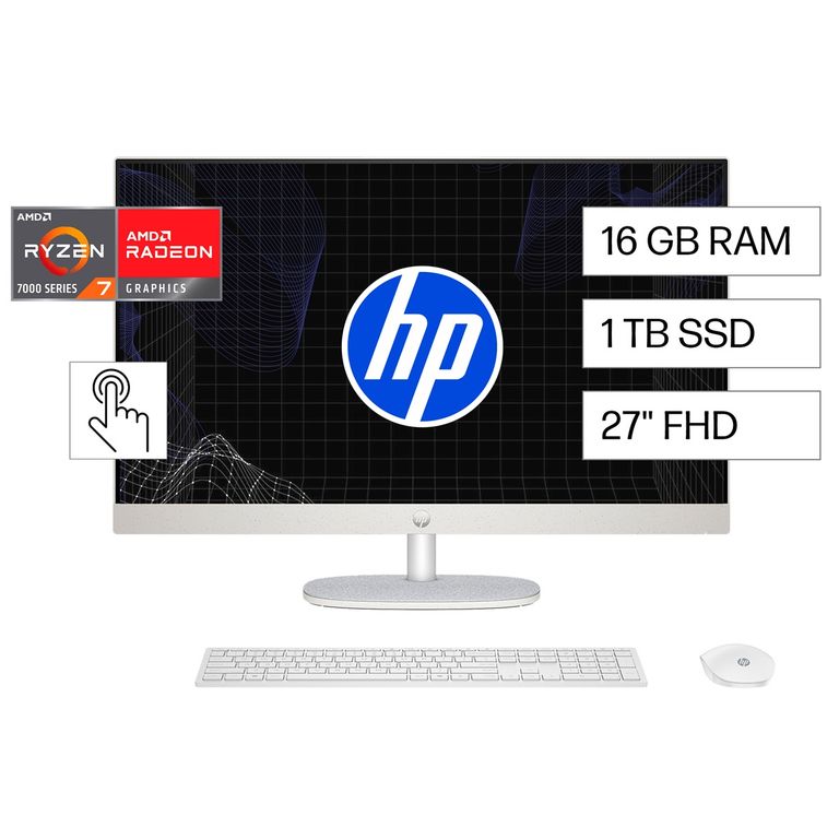 All in One 27-cr0278la Ryzen7 16GB, 1TB SSD, 27" FHD Tactil, Windows 11 (BM6N9LA)