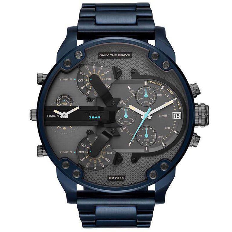 Bro Toumii DZ reloj mecánico de gran dial impermeable-Negro