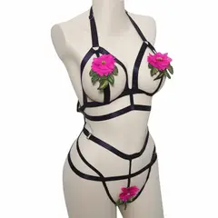 GENERICO - LENCERIA SEXY CON BORDADOS DE FLORES