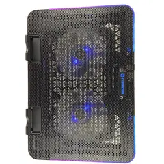 CYBERCOOL - Cooler Para Laptop HA-K8 LED Azul y RGB USB