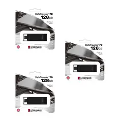 KINGSTON - MEMORIA USB TIPO C 128GB KIT DE 3 UNIDADES